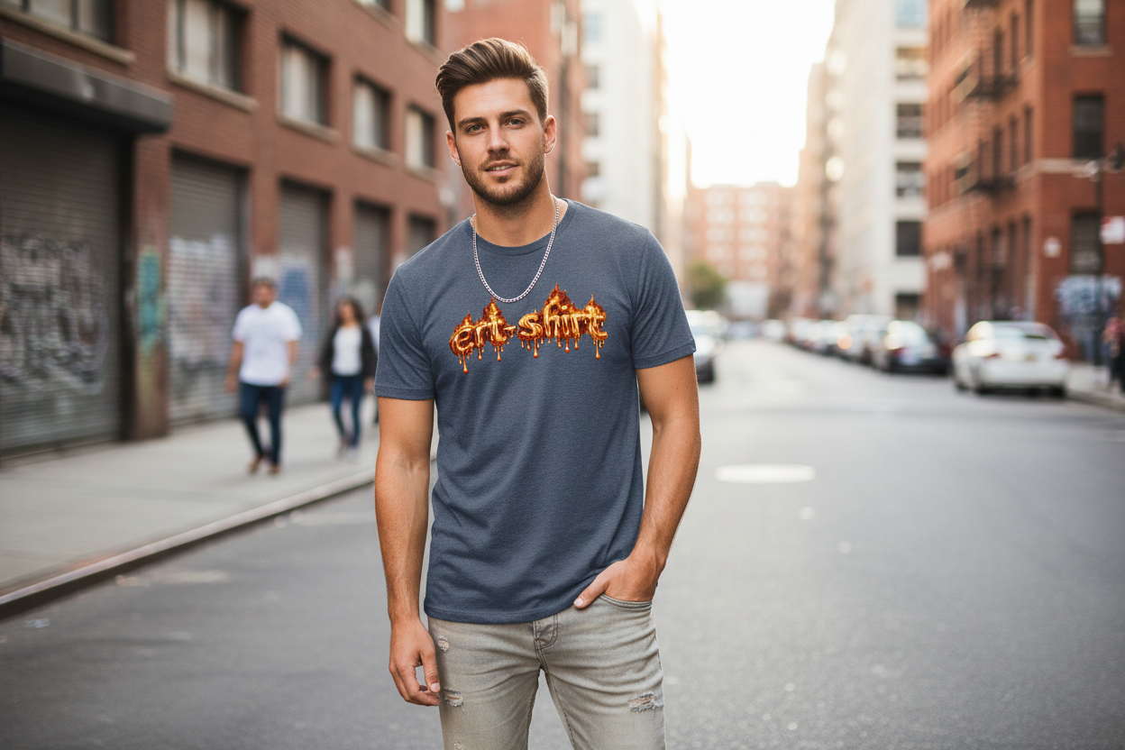 ERT-SHIRT Molten Navy - Male Model