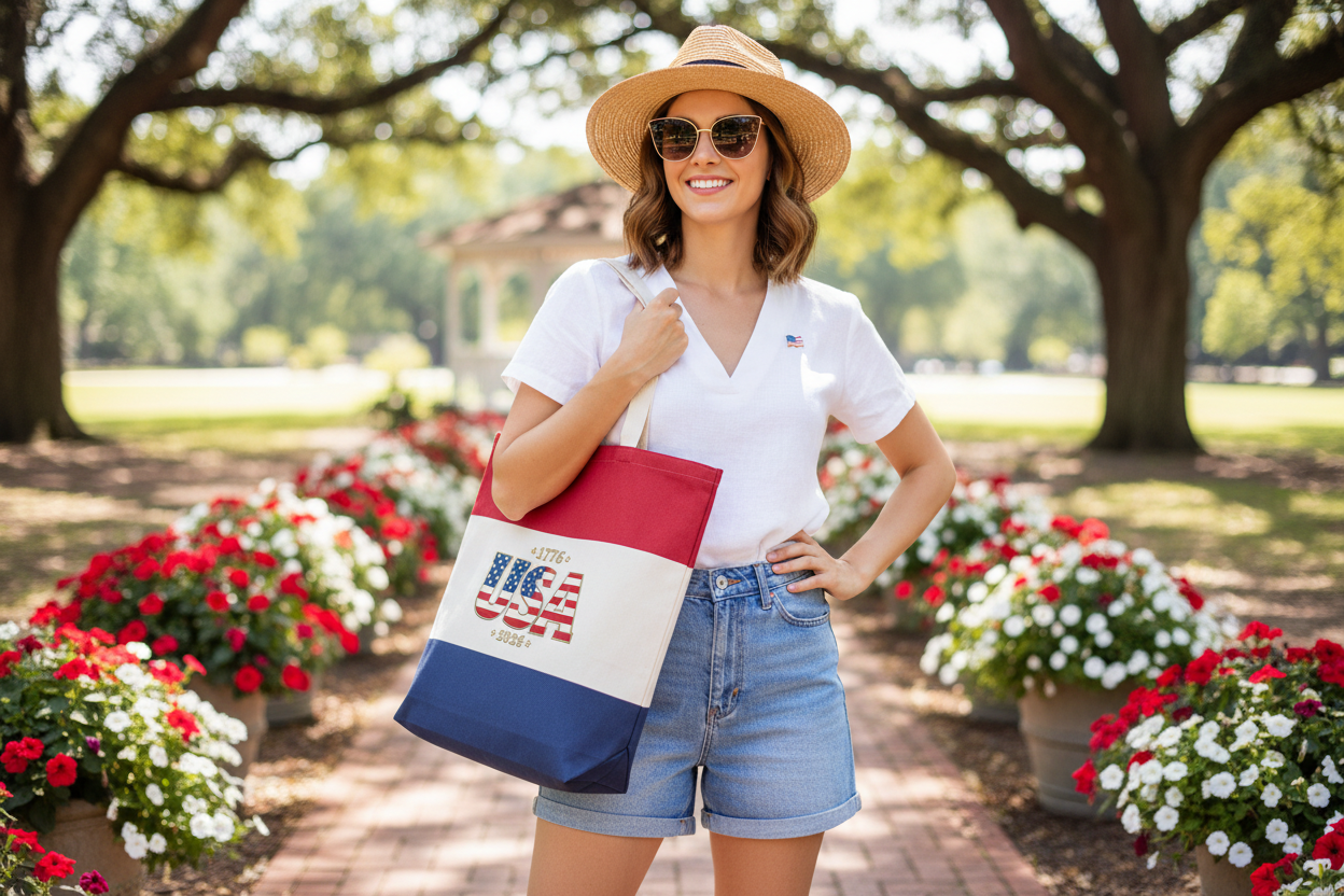 USA 1776 2026 Tote Bag - Female Model