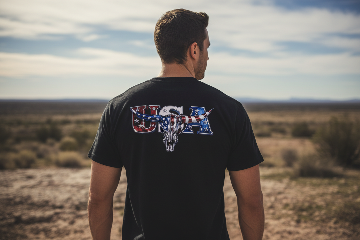 USA Longhorn Skull - Male Model